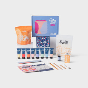 Kit para hacer velas Sculpd Kit para hacer velas Sculpd tonos pastel una vela de jengibre y naranja