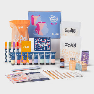 Cera para velas definitiva y tonos pastel con bolígrafos Bloomsbury y sellos de letras de arcilla