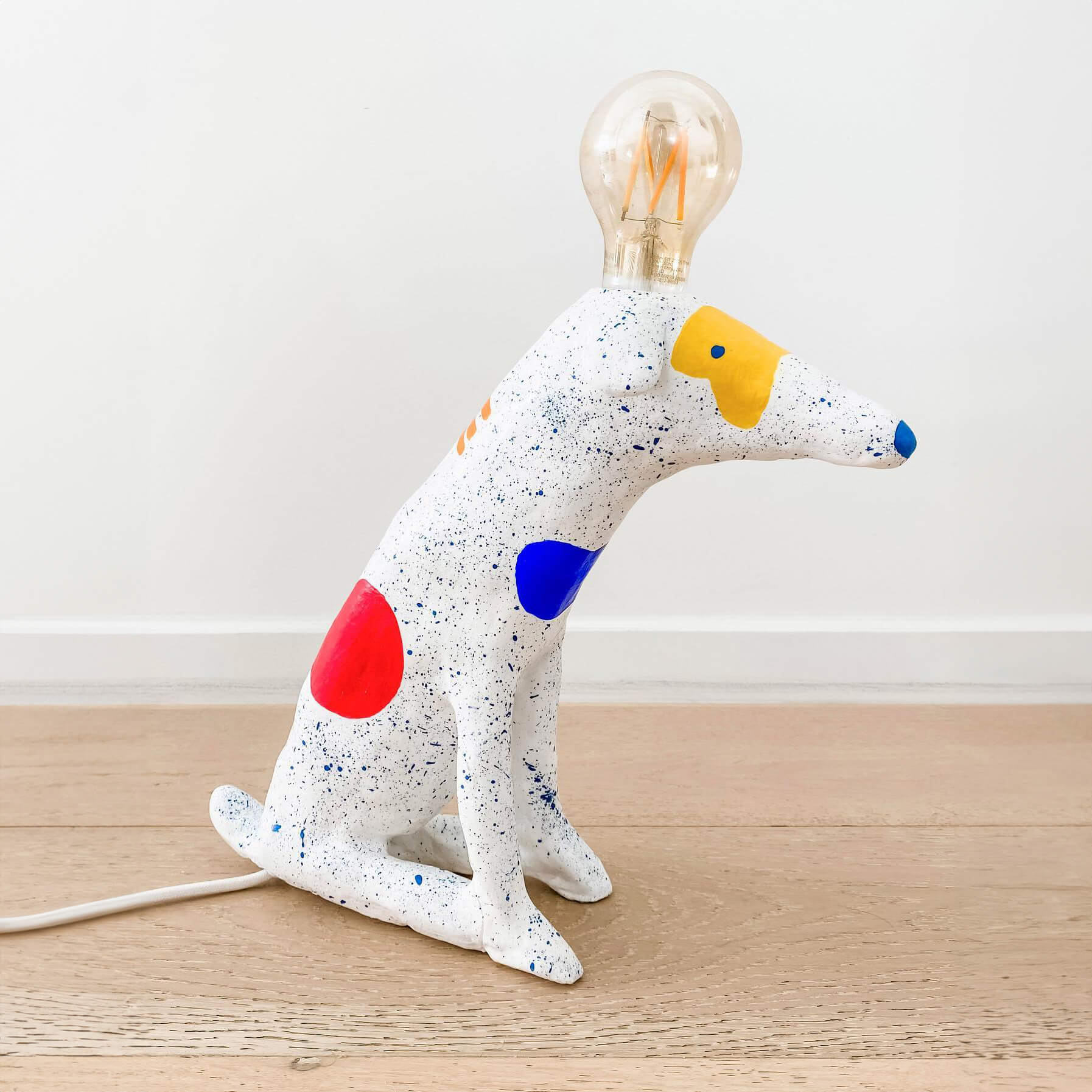 Whimsical Dog Lamp crafted using filament kit