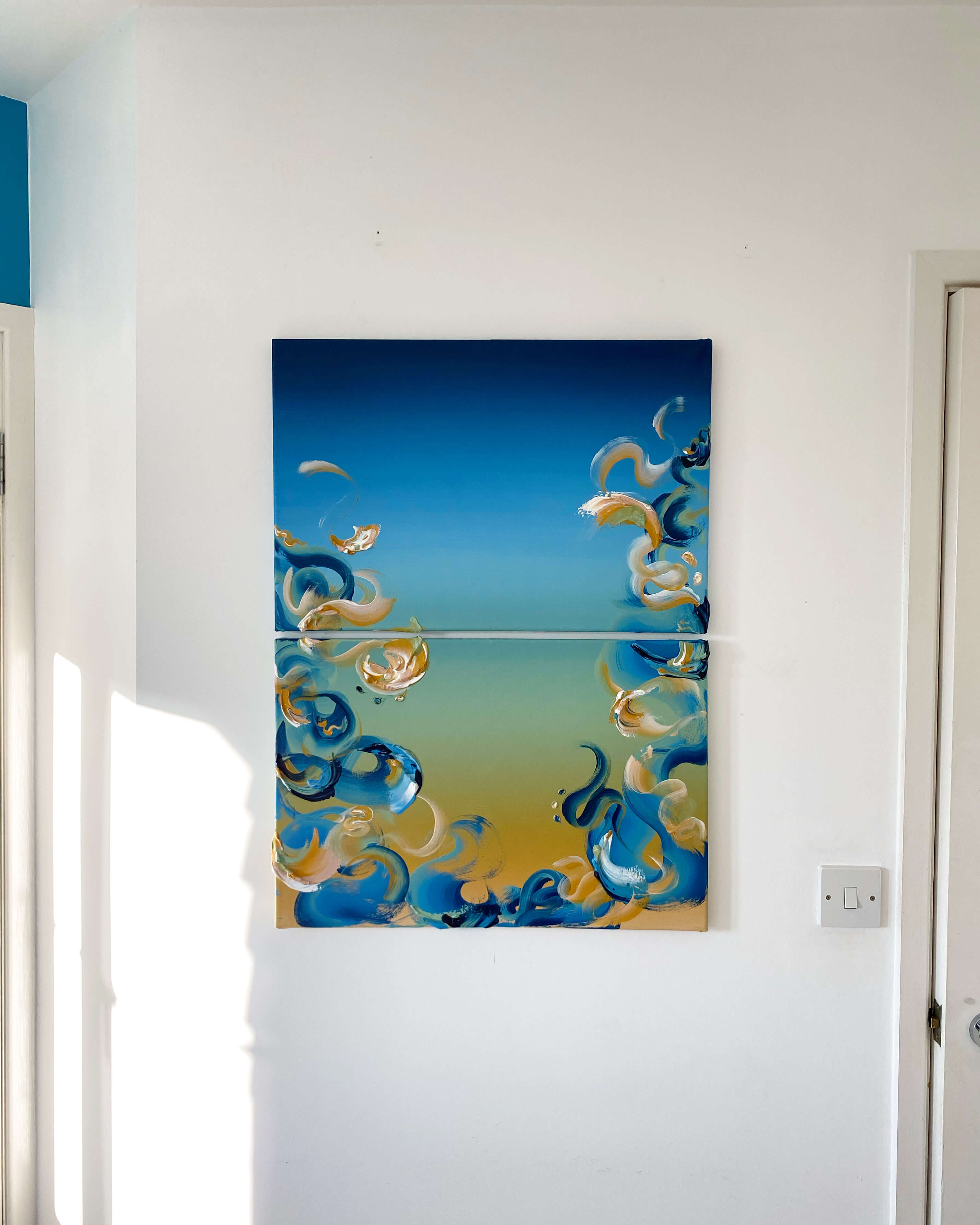 Swirling Abstract Canvas crafted using paint kit