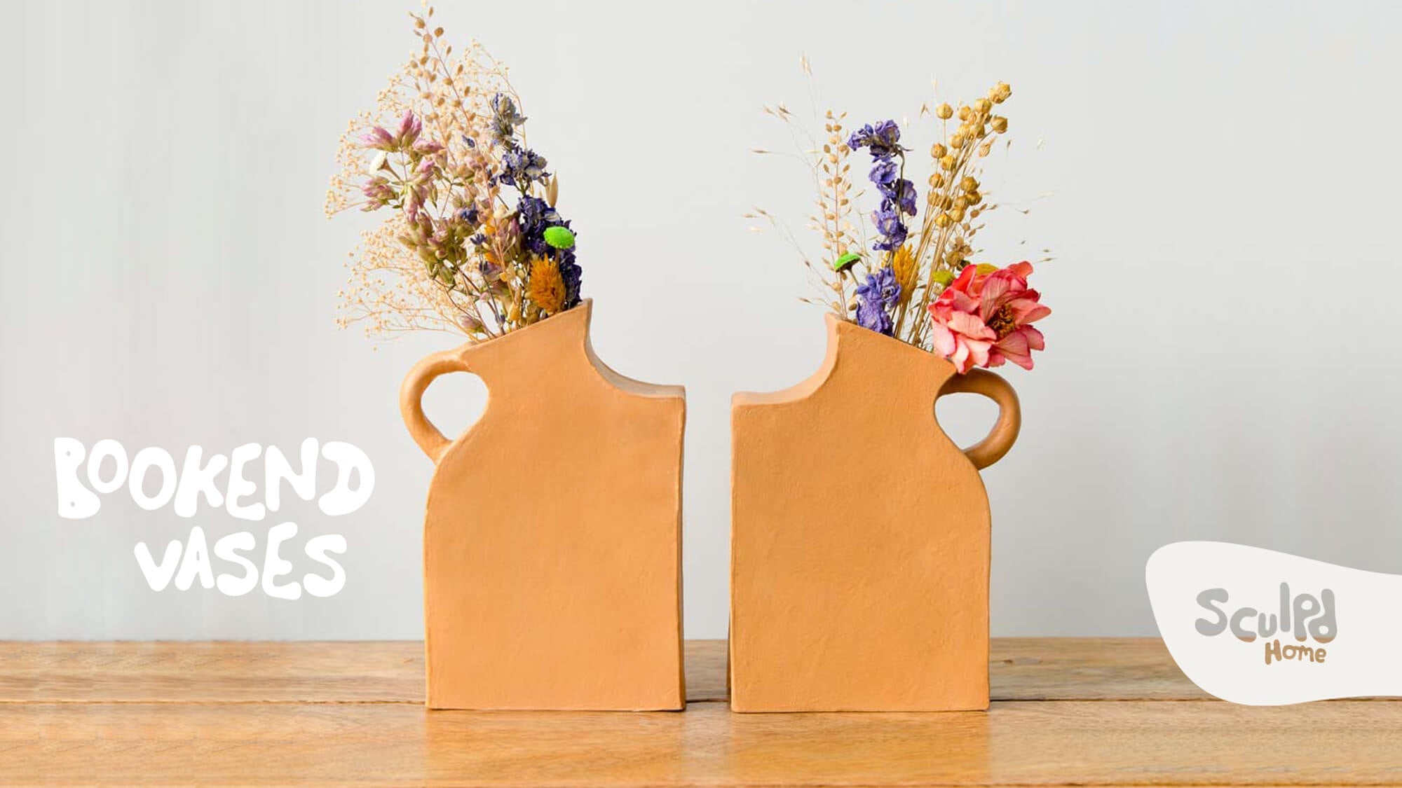 Make Your Own Bookend Vases | By Sculpd Home