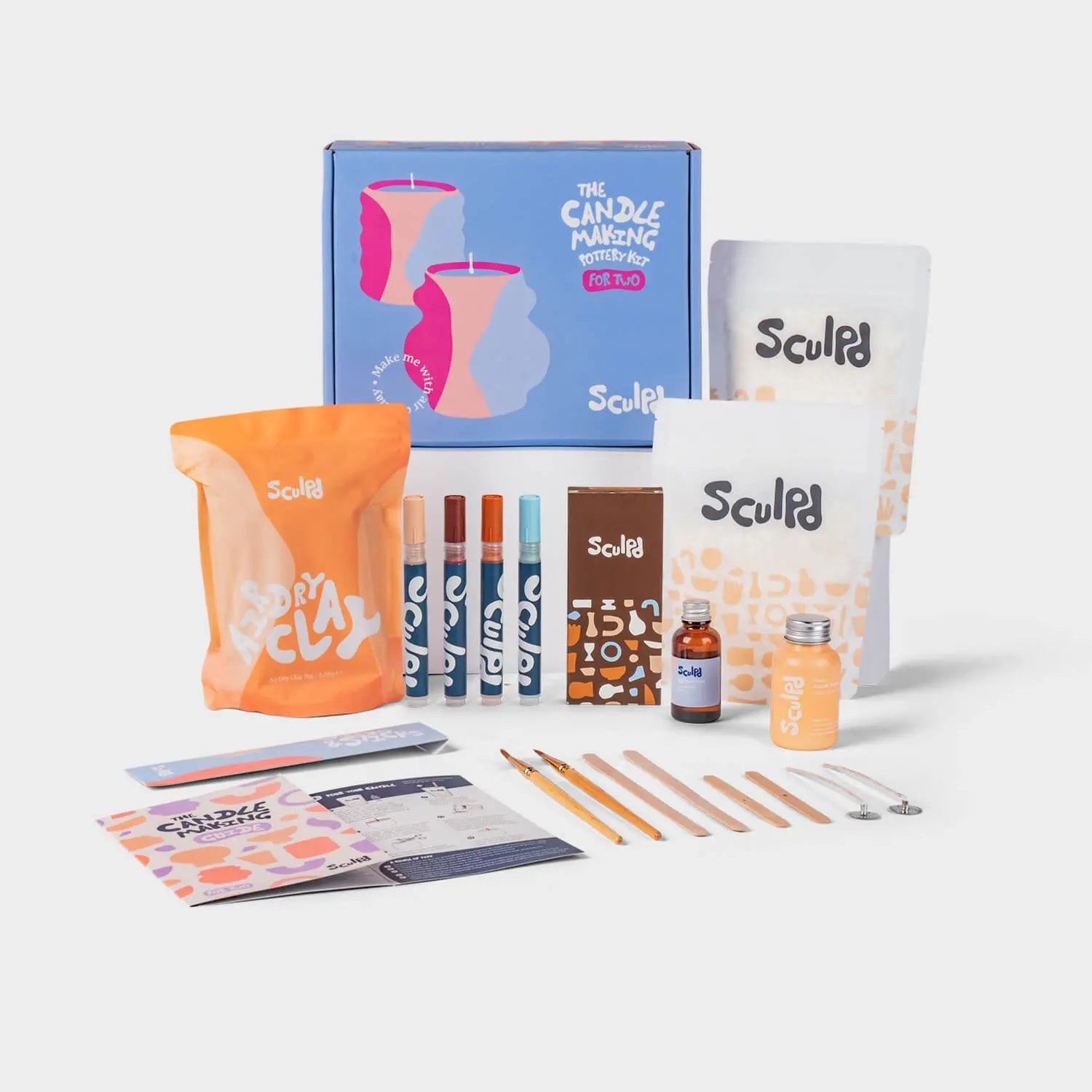 Sculpd Candle Making Kit Candle Making Kit Sculpd Terracotta Pens One Candle Ginger & Orange