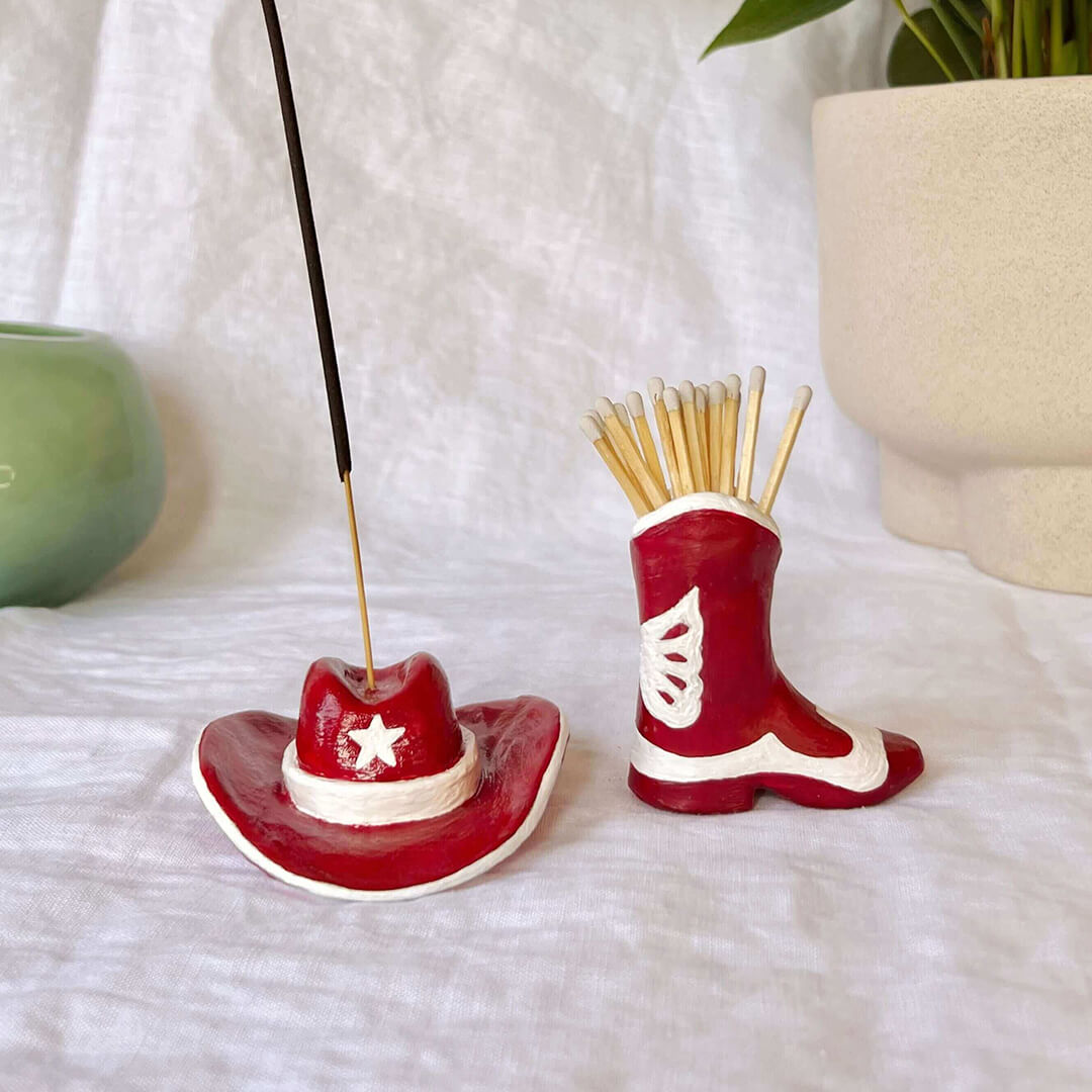 Cowboy hat boot clay project kit