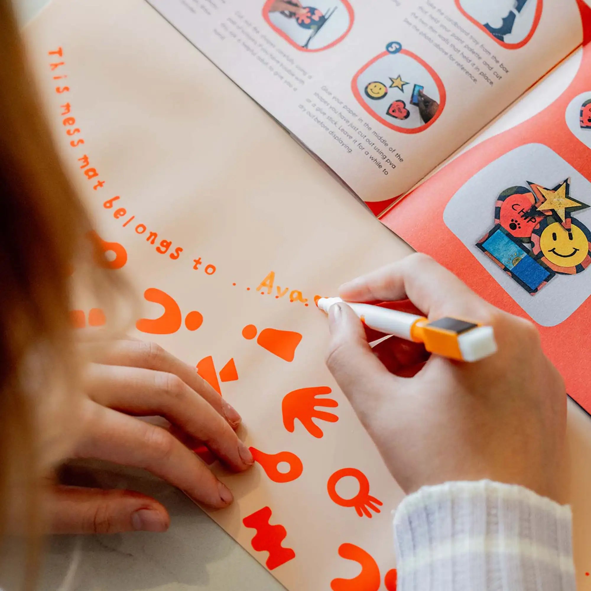 Personalised Sculpd kids mess mat