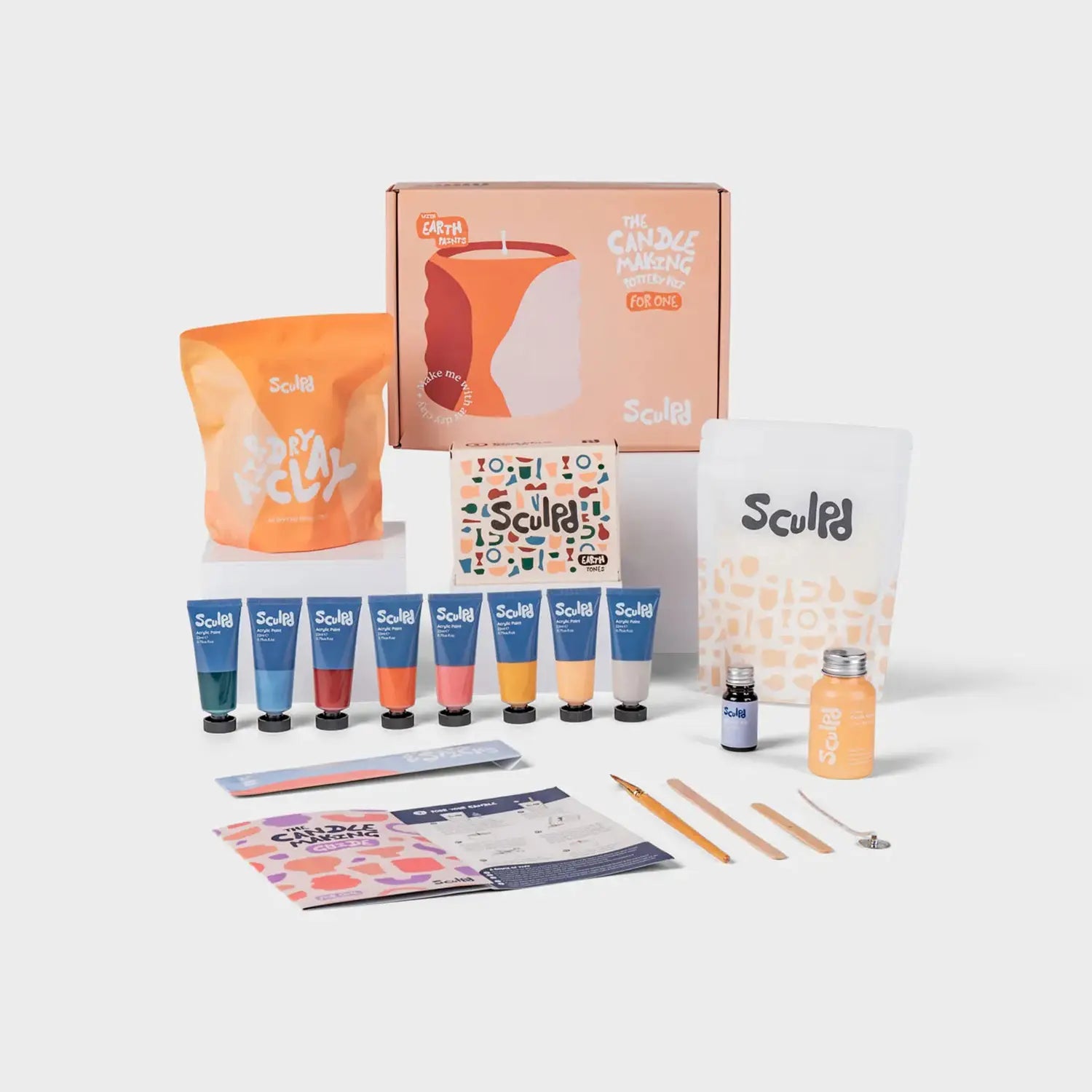 Sculpd candle making kit for one earth tones no match