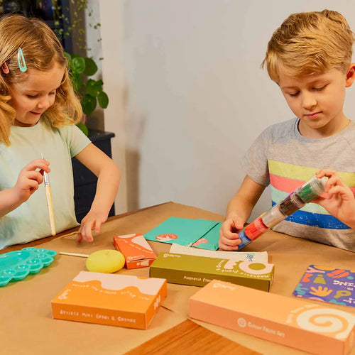 Two children enjoying their Sculpd kids ultimate bundle