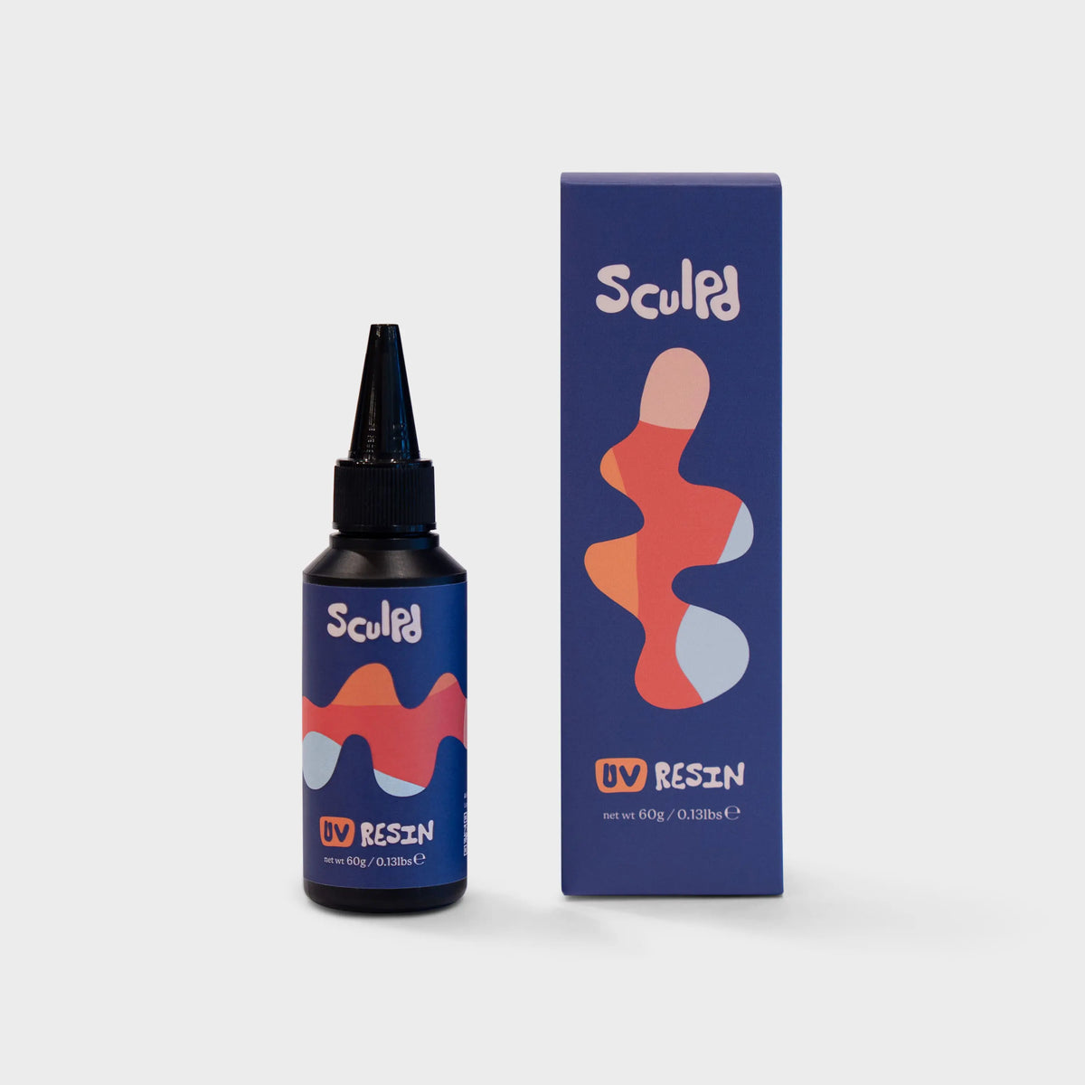 Botella y envase de resina UV de 60 g Sculpd
