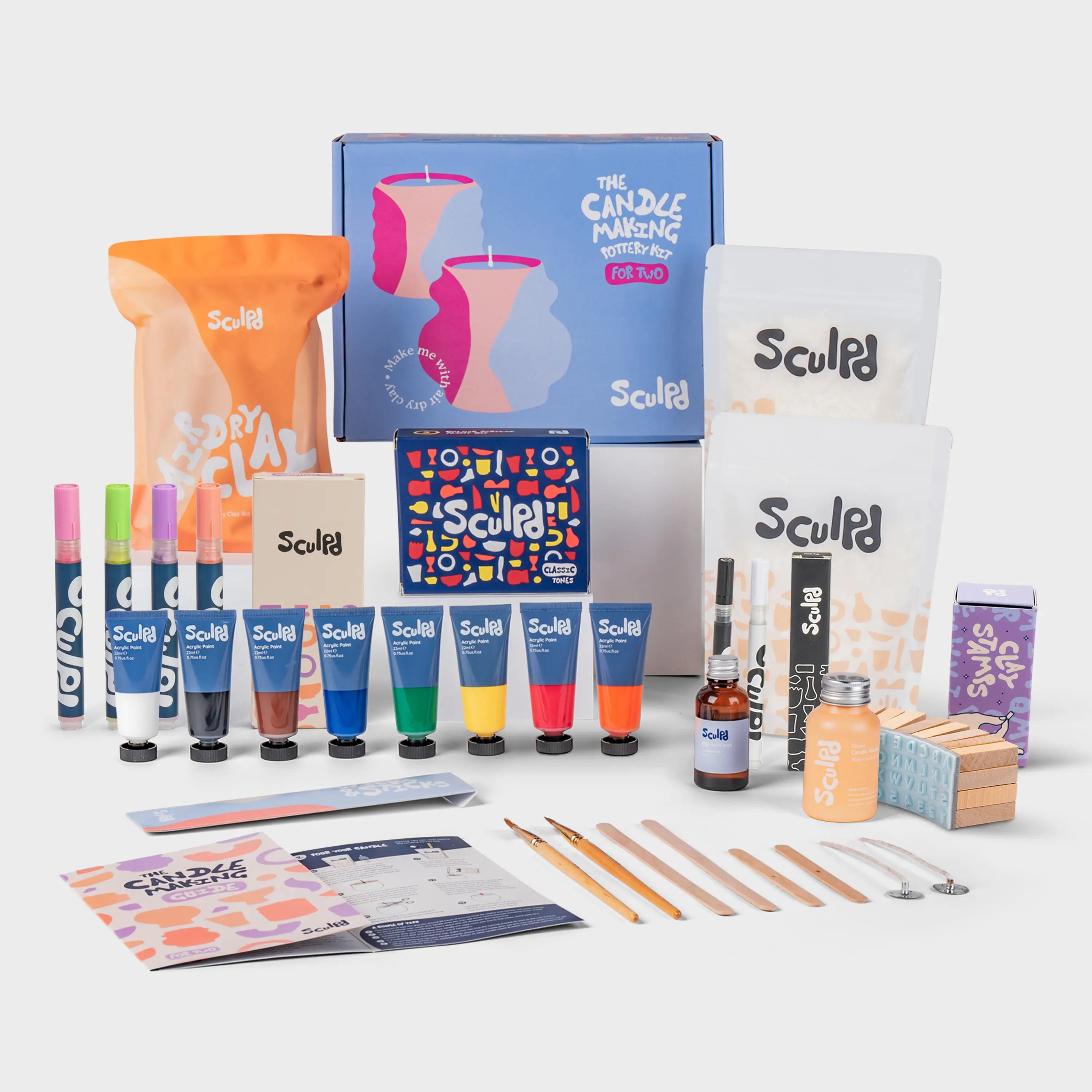Ultimate Candle Classic Paints with Modernist & Fine Tip Pens and Letter Stamps