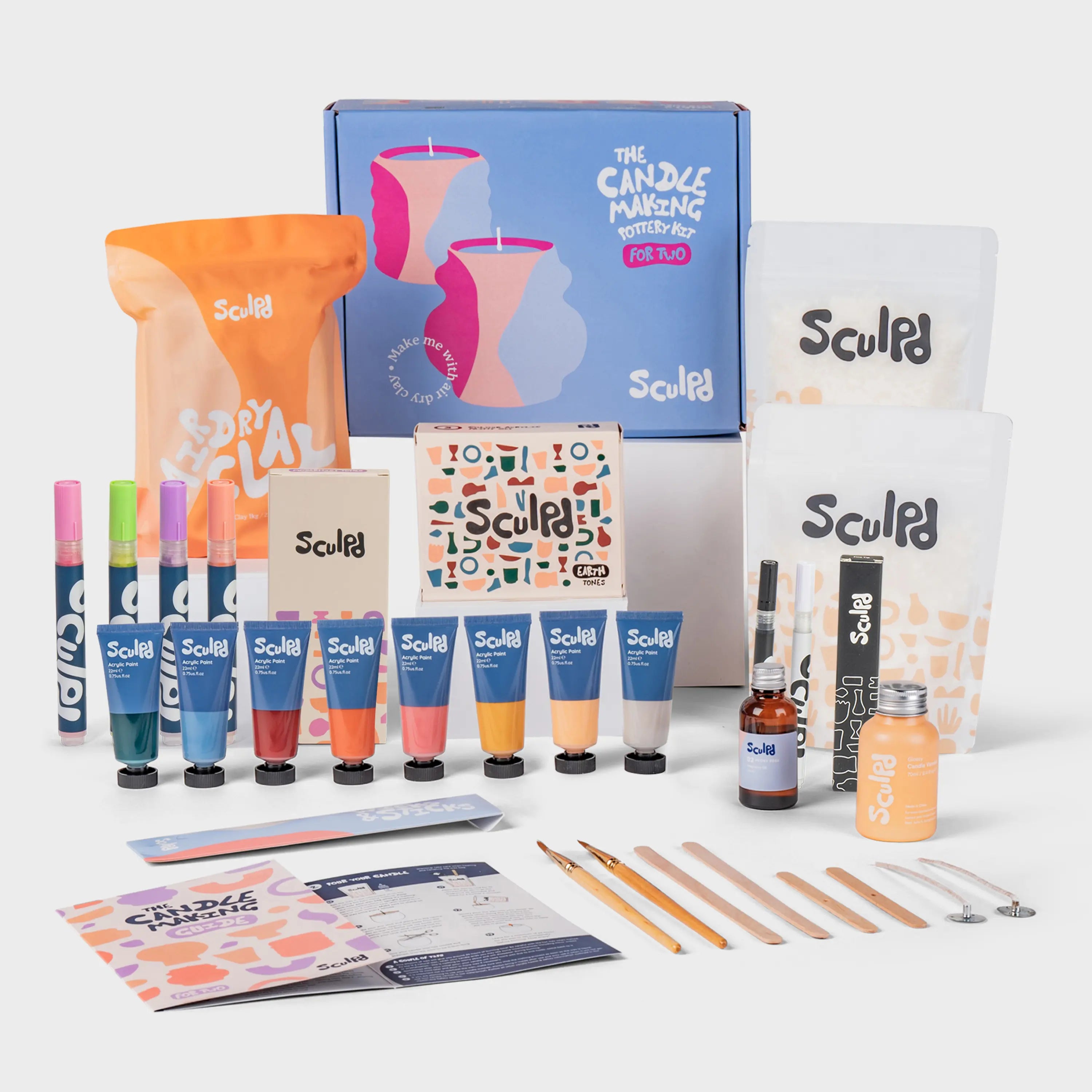 Ultimate Candle Earth Paints with Modernist & Fine Tip Pens