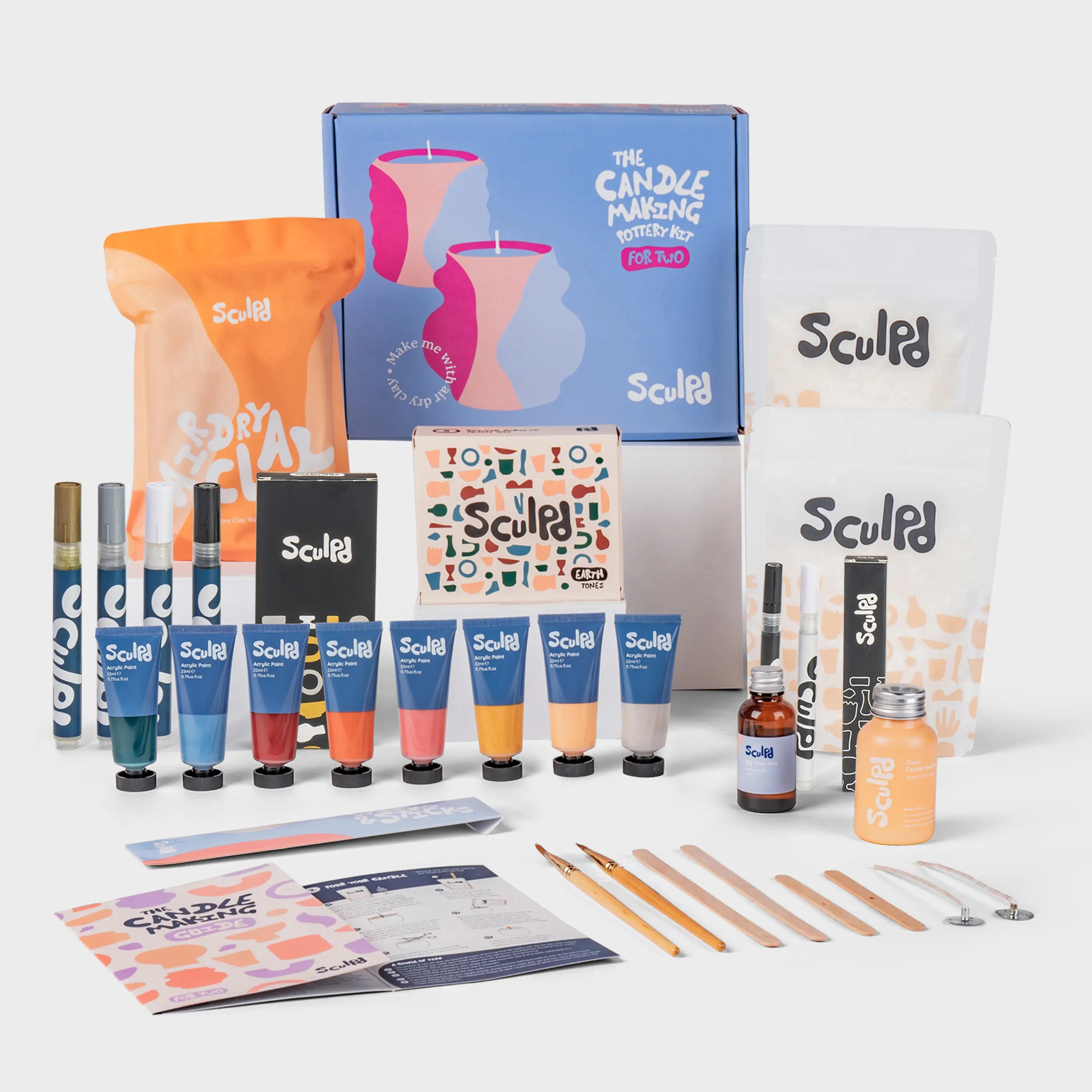 Ultimate Candle Earth Paints with Monotones & Fine Tip Pens