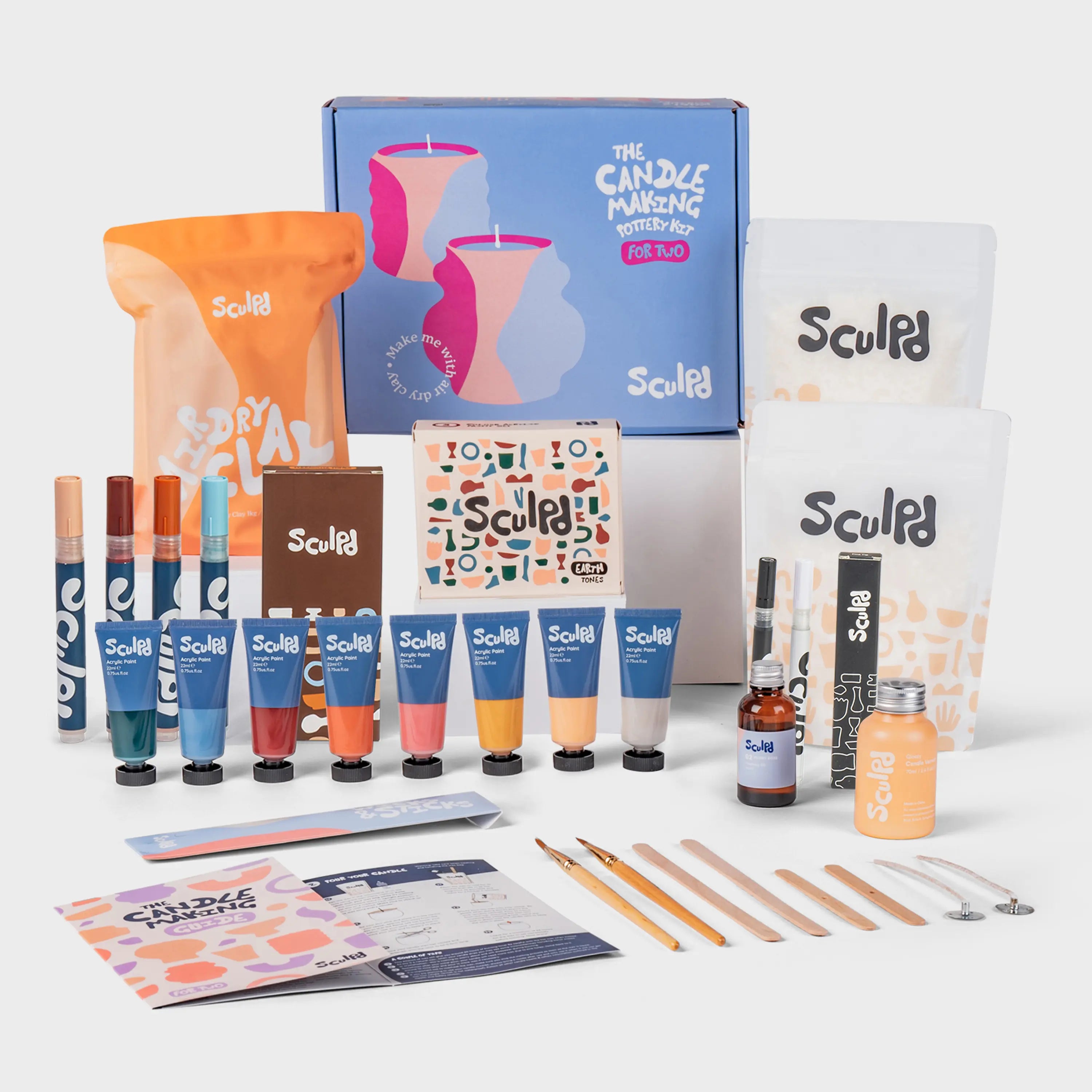 Ultimate Candle Earth Paints with Terracotta & Fine Tip Pens