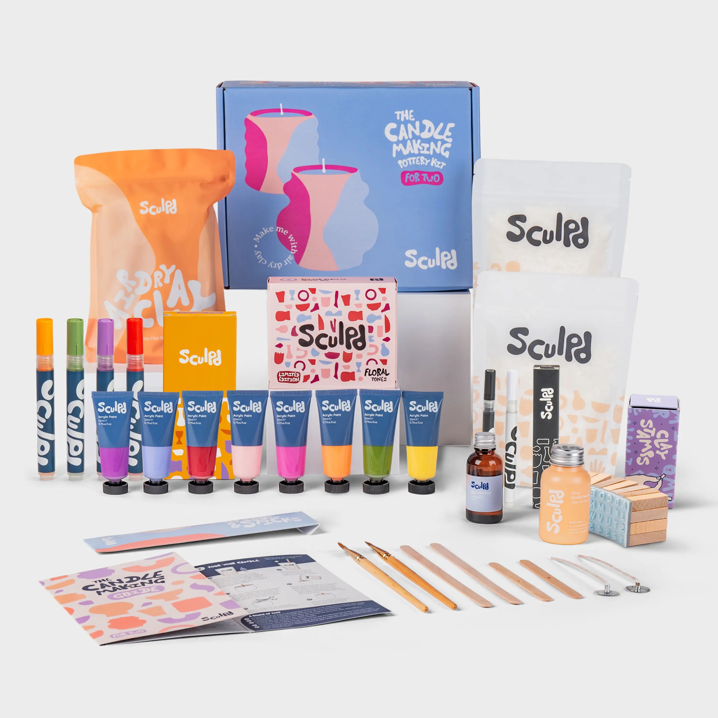 Ultimate Candle Floral Paints with Bloomsbury & Fine Tip Pens and Letter Stamps