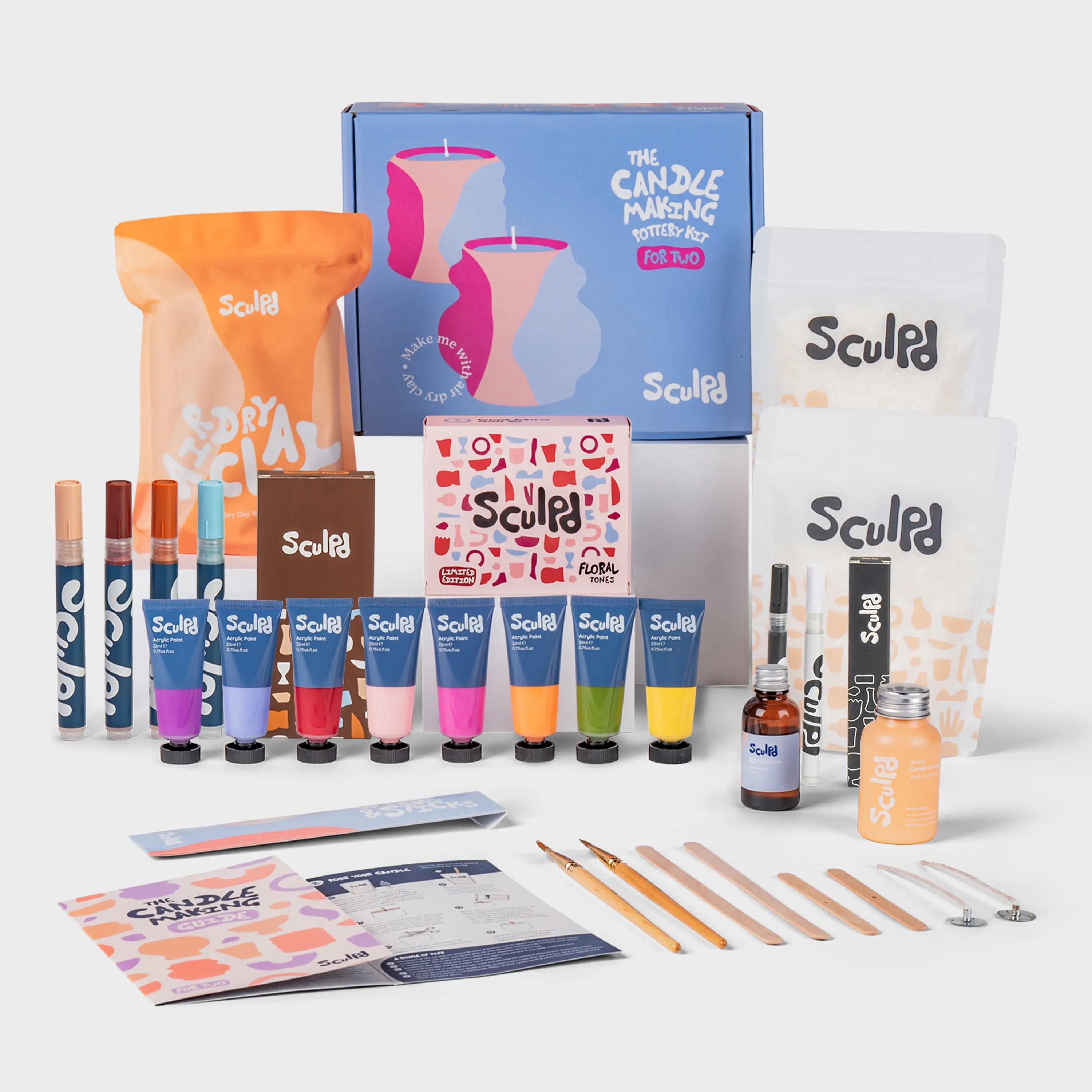 Ultimate Candle Floral Paints with Terracotta & Fine Tip Pens