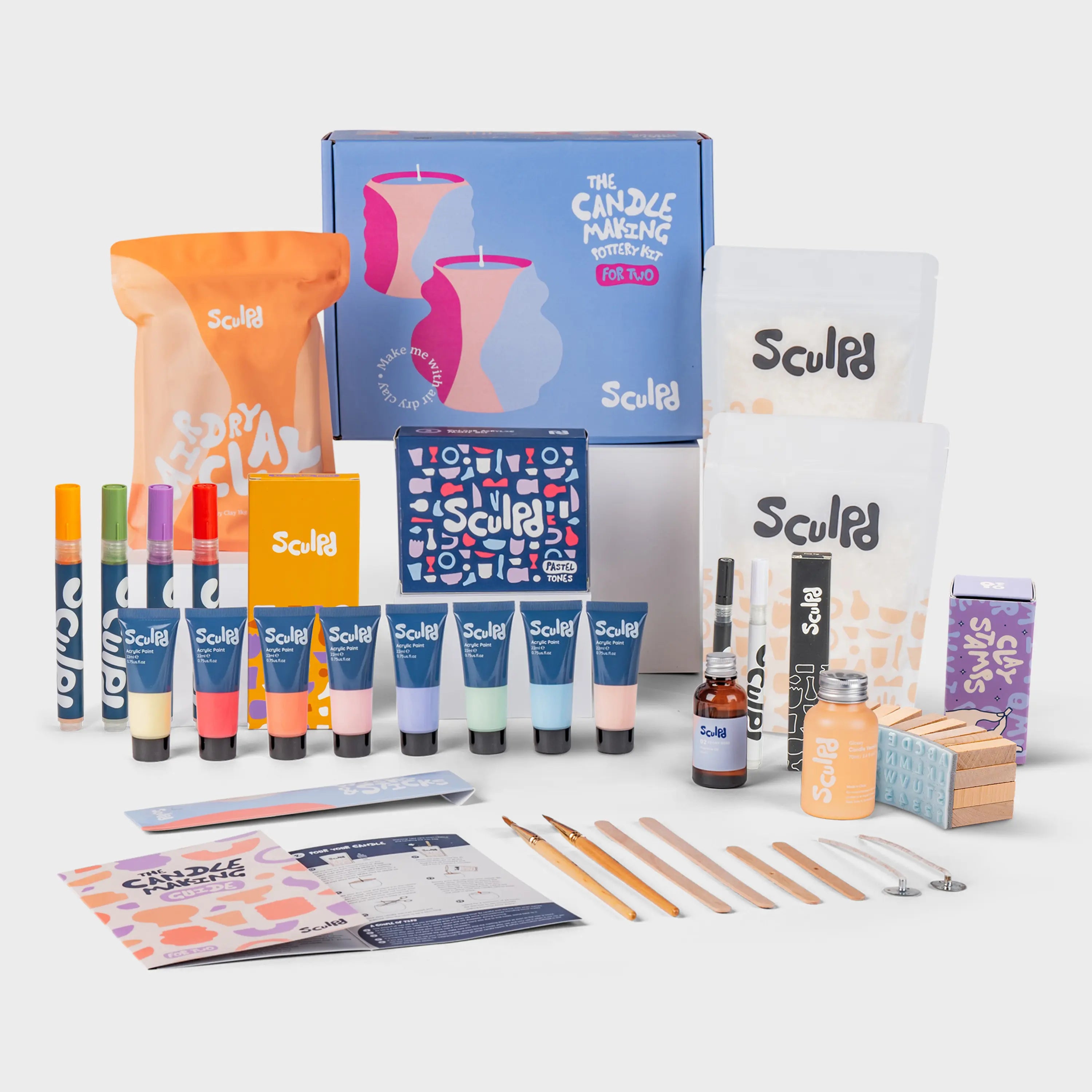 Ultimate Candle Pastel Paints with Bloomsbury & Fine Tip Pens and Letter Stamps