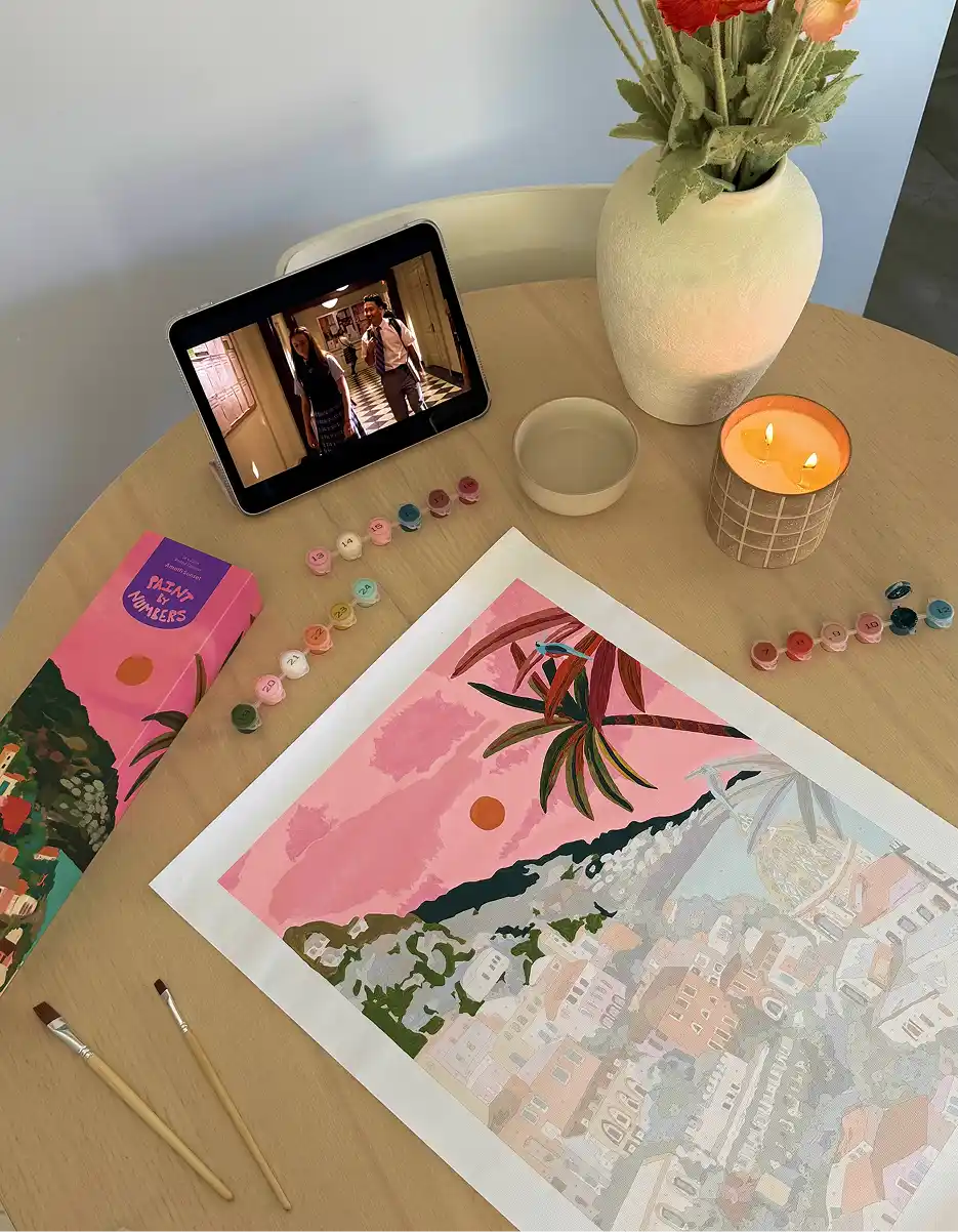 Sculpd EU Hebe Amalfi Sunset Banner for paint by numbers listicle section